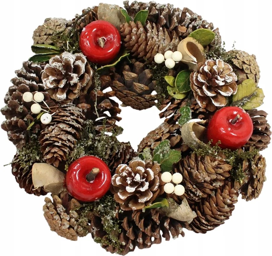 Karácsonyi koszorú toboz asztal koszorú