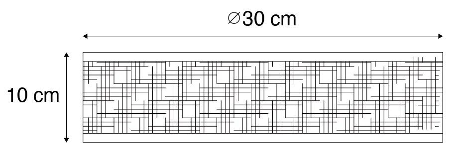 Keleti mennyezeti lámpa rattanból 30 cm - Tromma