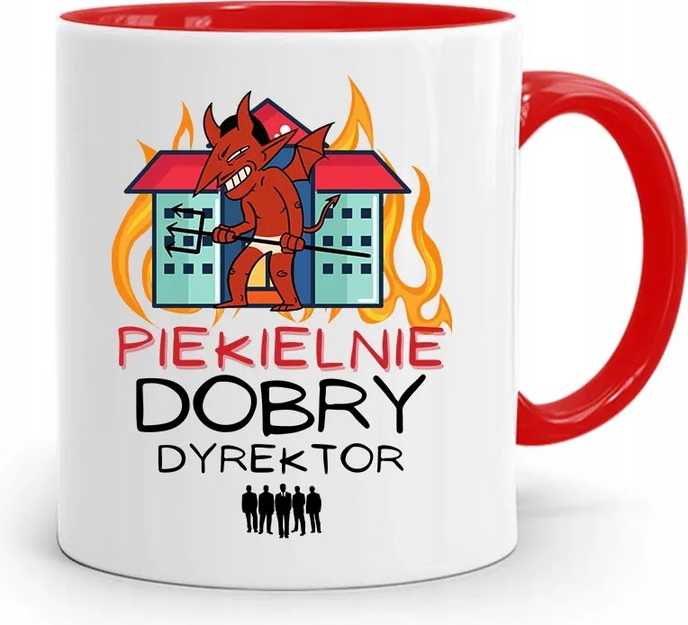 Az Igazgató Számára Pokolian Jó Piros Bögre fényképes nyomtatással