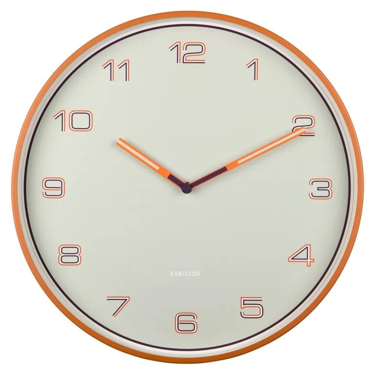 Karlsson 6013OR design falióra narancssárga, átmérő: 40 cm