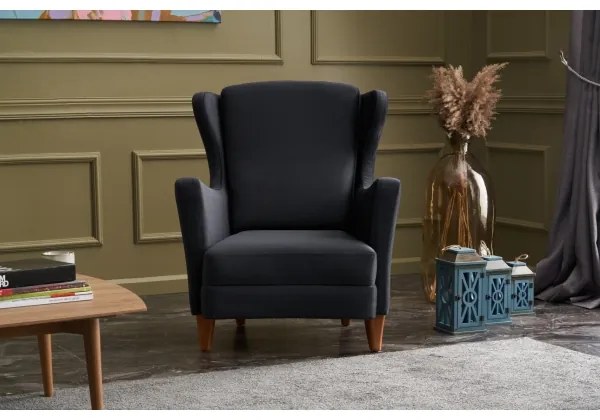 Füles fotel NUPI antracit