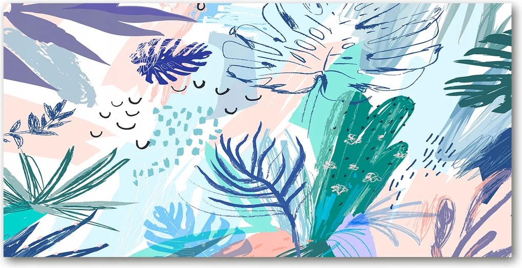 Fotó üvegkép Trópusi levelek 140x70