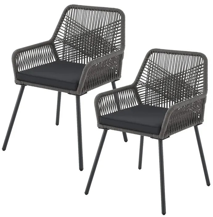 Juskys Kastos fém székek 2 db - szürke