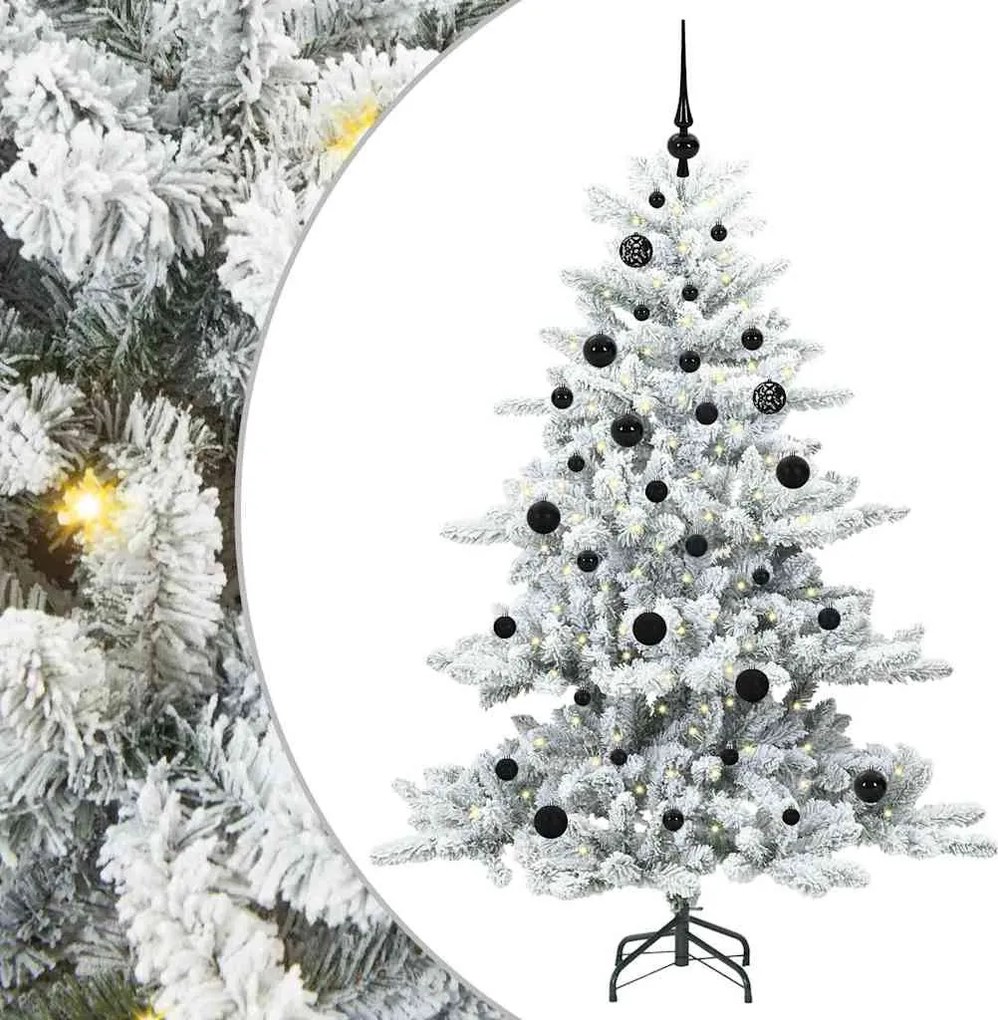 vidaXL Műanyag Hajtogatós Karácsonyfa Fehér 150 cm PVC és Acél