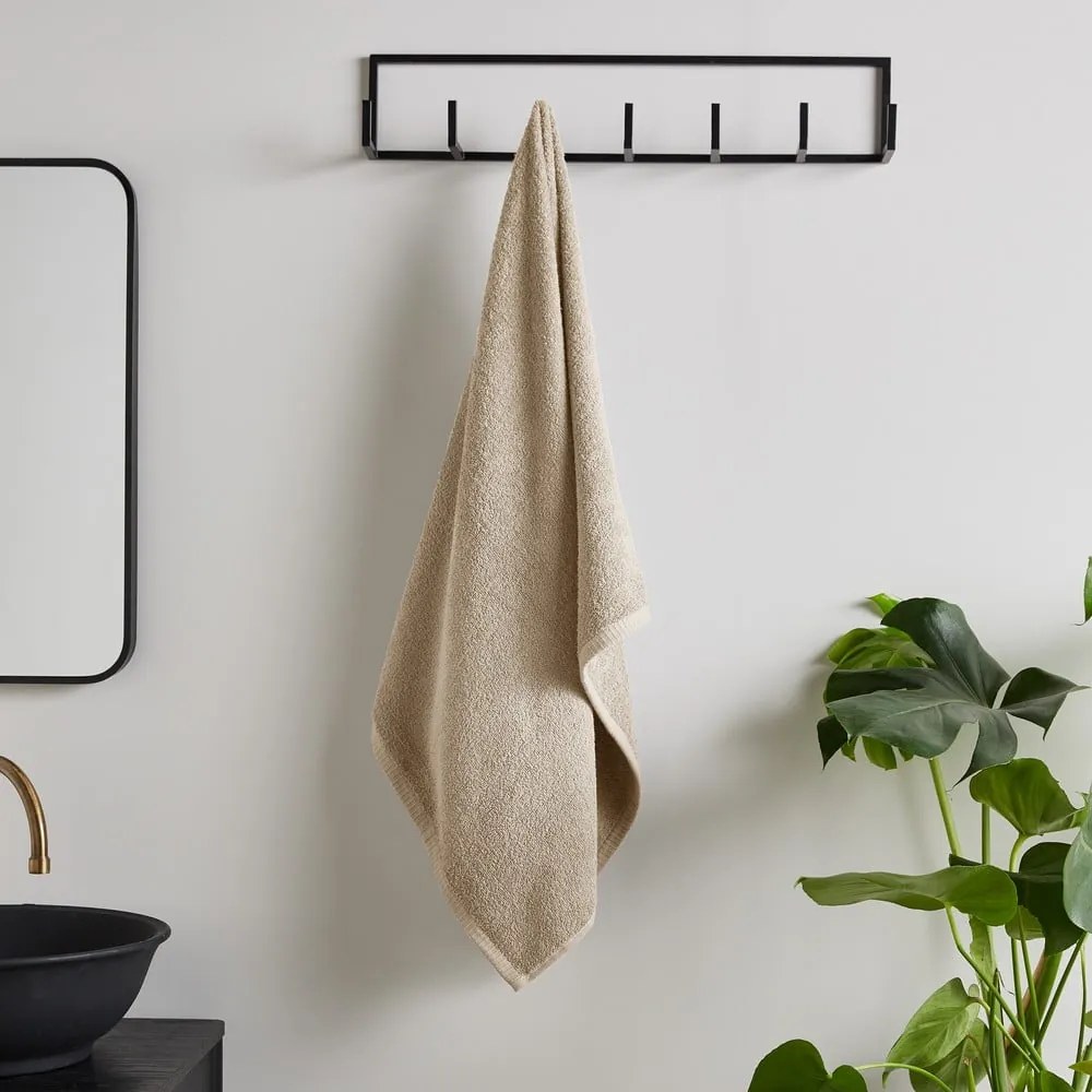 Bézs gyorsan száradó frottír pamut törölköző 50x85 cm Quick Dry – Catherine Lansfield