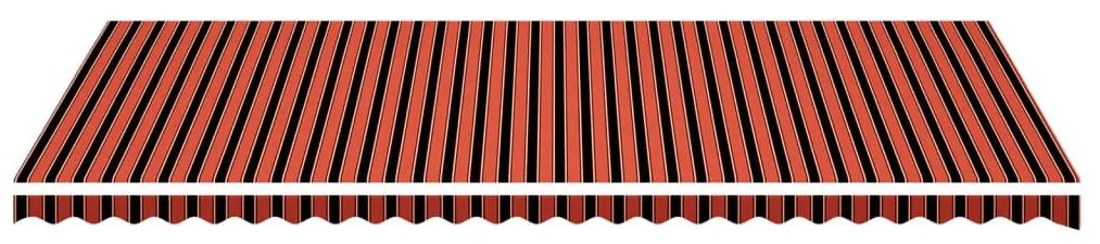 narancssárga és barna csere napellenző ponyva 6 x 3,5 m