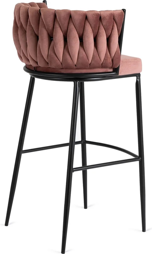 Bárszék rózsaszín bársony, FLORES