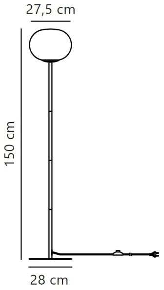 Nordlux - Állólámpa ALTON 1xE27/25W/230V fekete