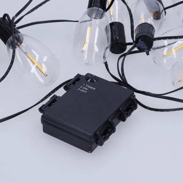 Brilagi - kültéri karácsonyi LED girland 10xLED/3xAA 3,2m IP44 meleg fehér