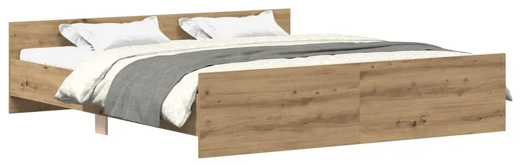 kézműves tölgy szerelt fa ágykeret matrac nélkül 160x200 cm
