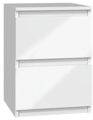 Thirassia M2 éjjeliszekrény, 30x40x30 cm, fényes fehér