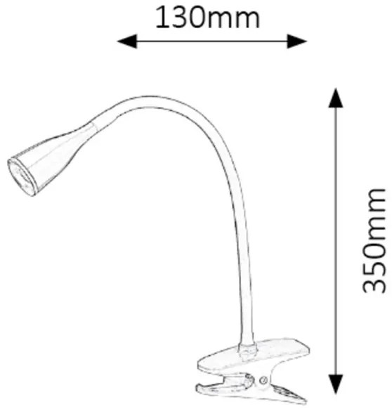 Rabalux 4197 - JEFF LED csíptetős asztali lámpa LED/4,5W/230V fekete