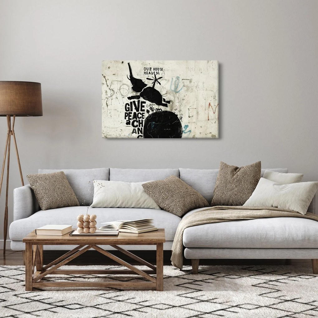 Kép - Slon nad zemou (90x60 cm)