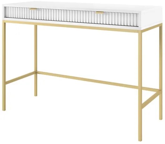 Konzolasztal NOVA 77x104 cm fehér/arany