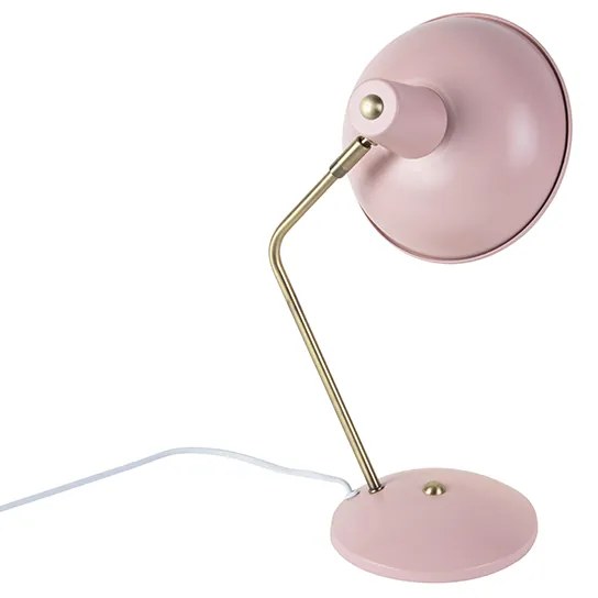 Retro asztali lámpa rózsaszín bronzzal - Milou