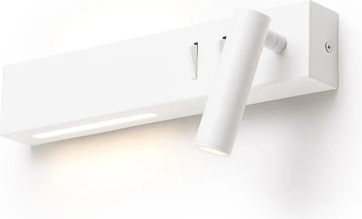 RENDL ODEON nástěnná s podsvícením bílá 230V LED 8+3W 30° 3000K