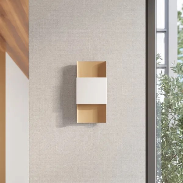 Sollux SL.1353 - Fali lámpa DURLIN 2xG9/8W/230V arany/fehér