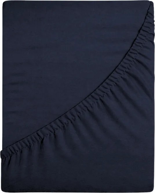 Jersey Gumis Lepedő 80x160 Vastag DeLux 155g Sötétkék