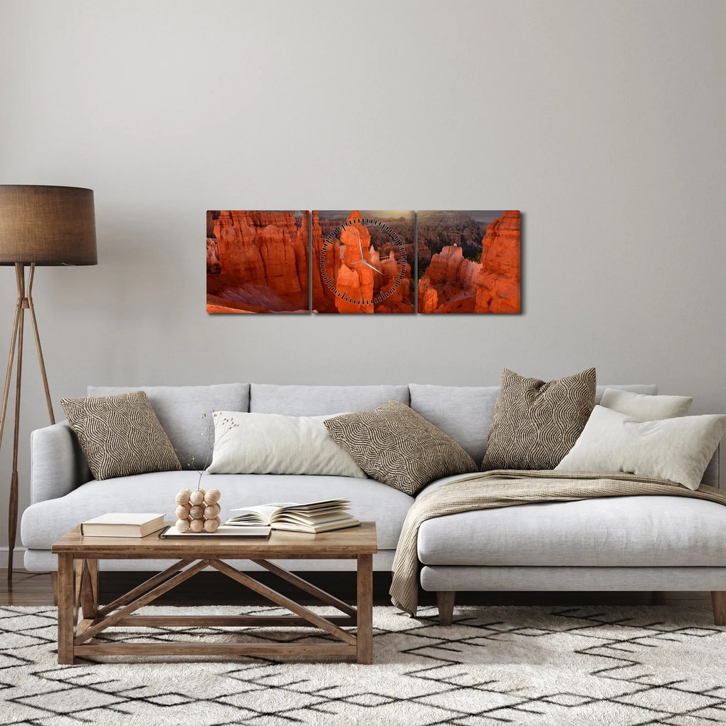 Kép - Utah, nemzeti park (órával) (90x30 cm)