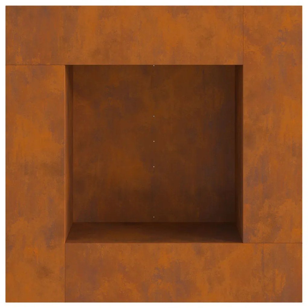 Tűzrakó Barna 80 x 80 x 40 cm időjárásálló acél