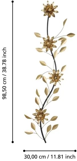 Eglo 426014 - CHIKUMA fali dekoráció 98,5x30 cm, arany színű