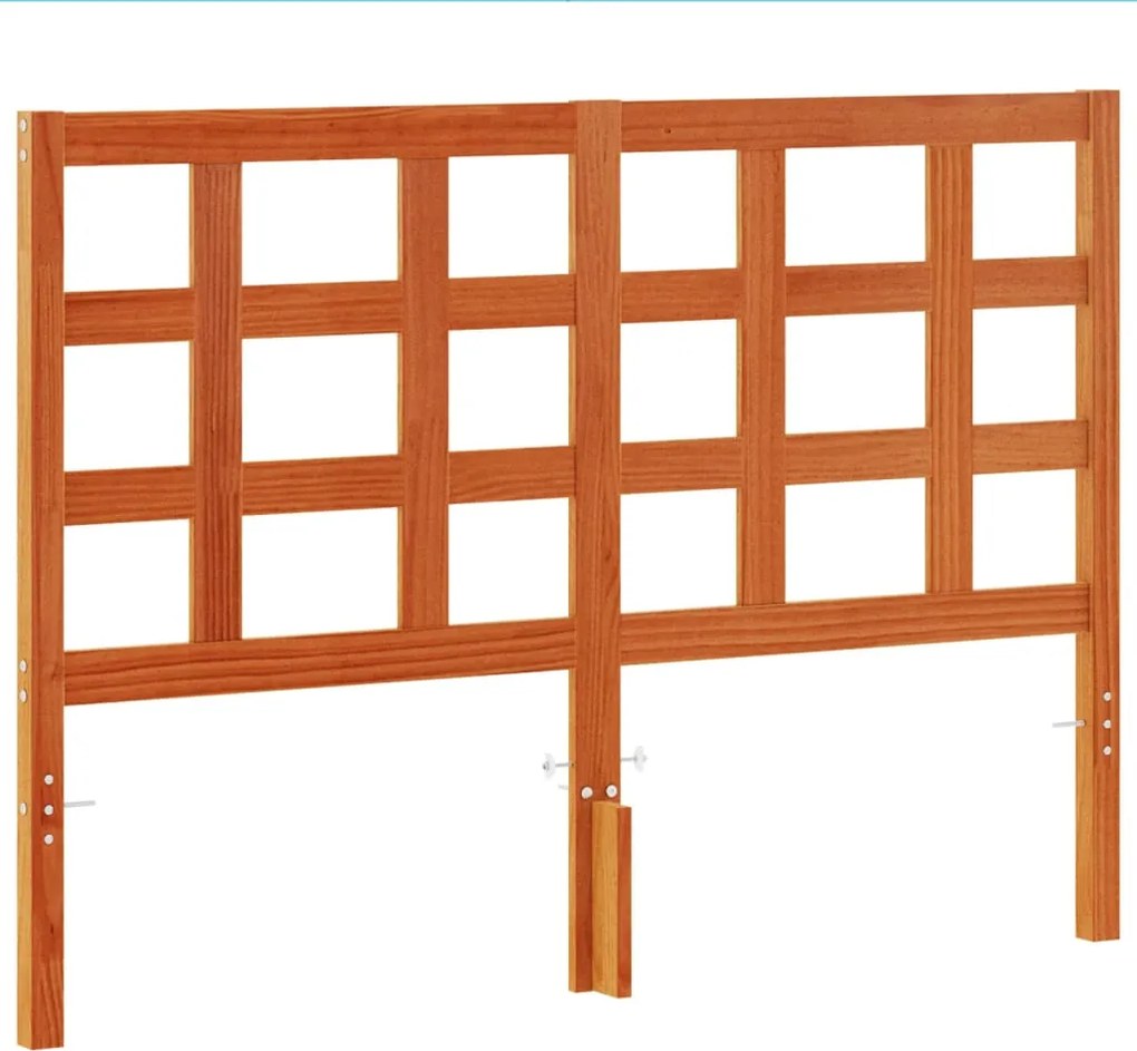 vidaXL viaszbarna tömör fenyőfa fejtámla 135 cm