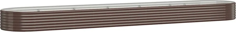 vidaXL barna horganyzott acél kerti magaságyás 507x100x36 cm