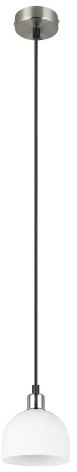 Fehér-ezüstszínű függőlámpa üveg búrával ø 12 cm Molly – Reality