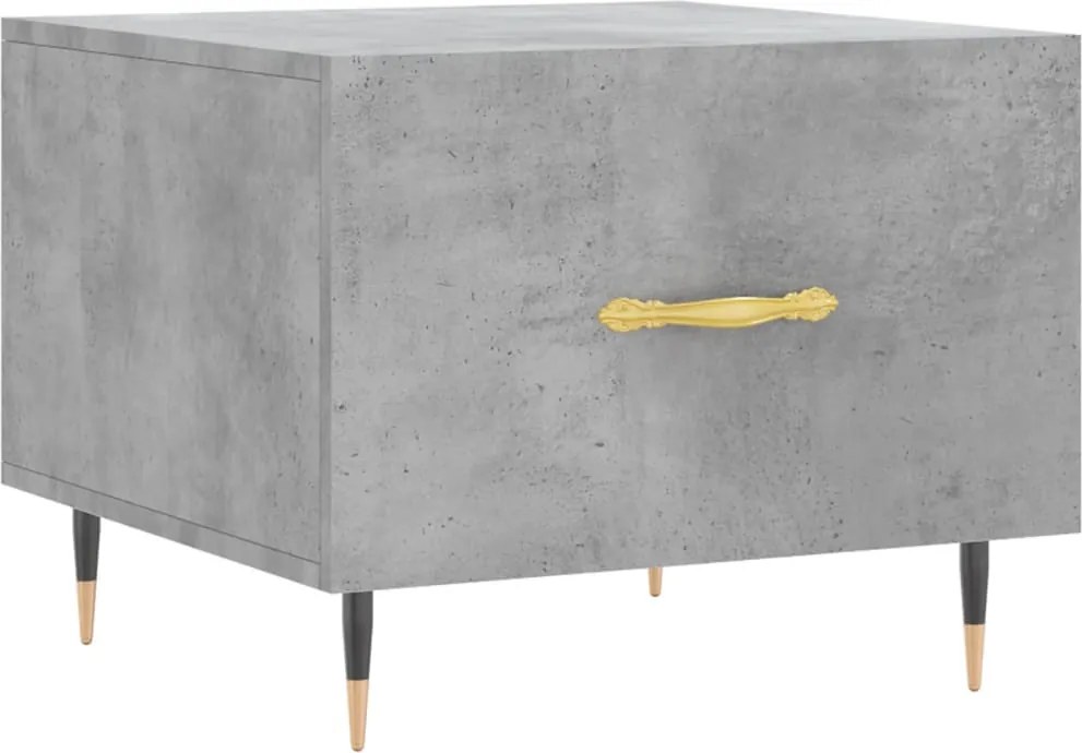 vidaXL betonszürke szerelt fa dohányzóasztal 50 x 50 x 40 cm