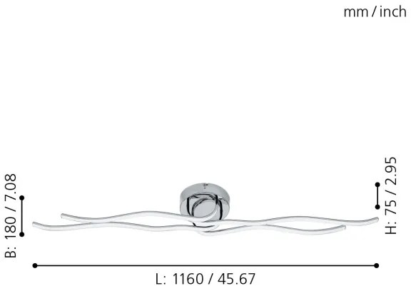 Eglo 31996 - LED Mennyezeti lámpa RONCADE LED/40W/230V