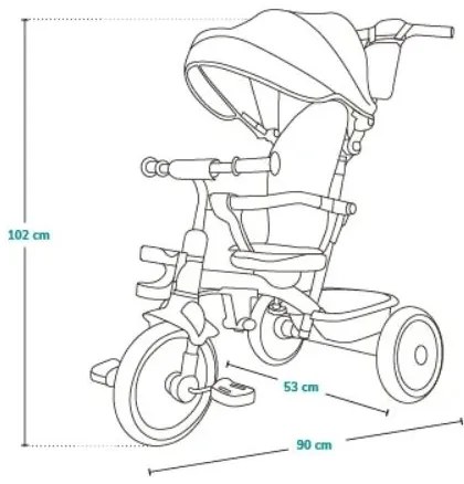 Lionelo - BERRY gyerek tricikli, szürke