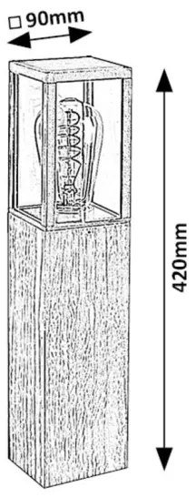 Rabalux 7196 - Kültéri lámpa WALES 1xE27/60W/230V IP44