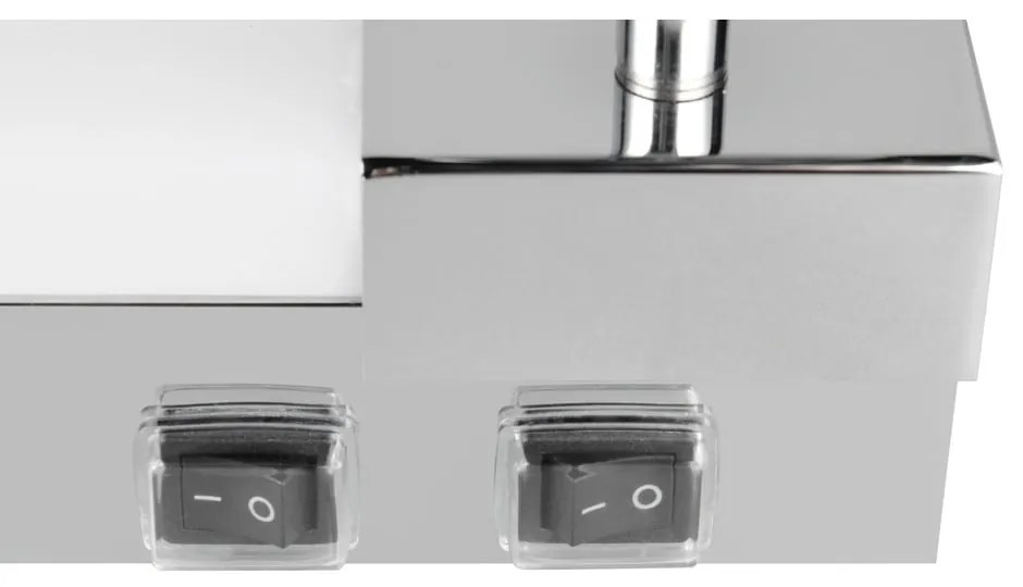 Fényes ezüstszínű LED fali lámpa Enrico – Trio