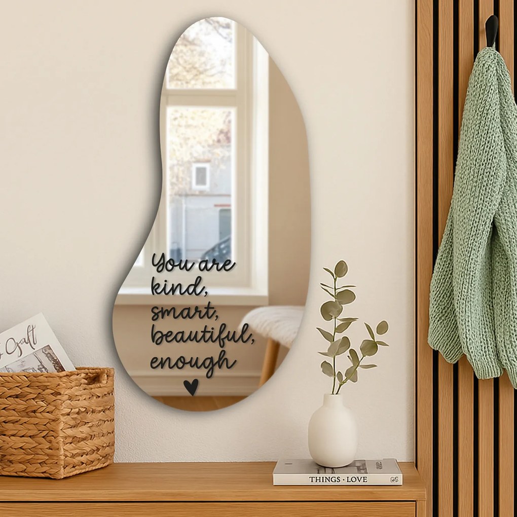 Tükör matrica S3 – You are kind, smart, beautiful, enough. (Handwritting)