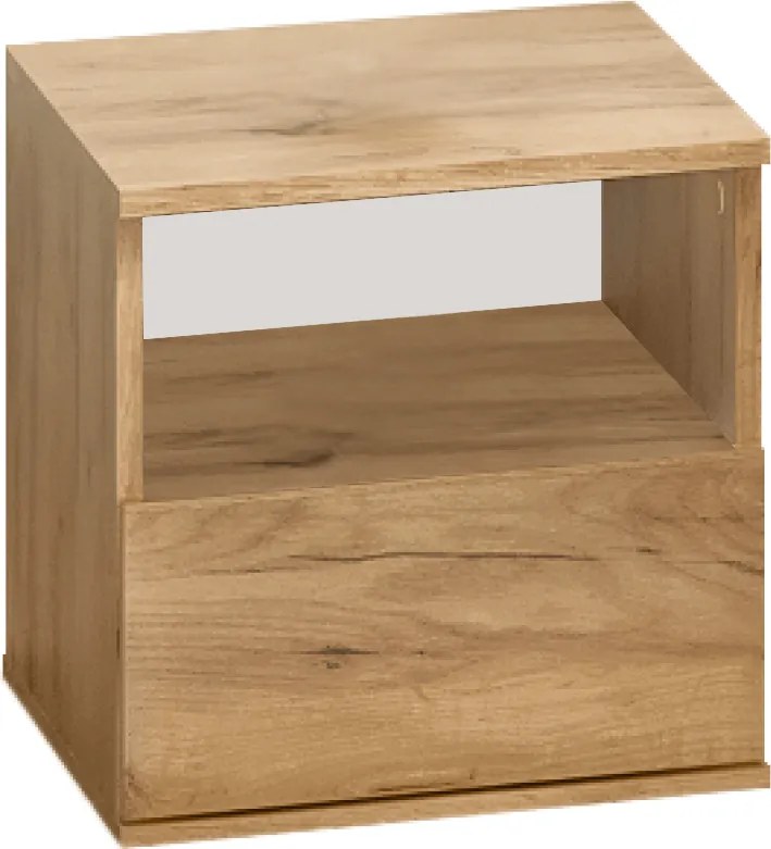 Éjjeliszekrény, tölgy craft arany, DOLI