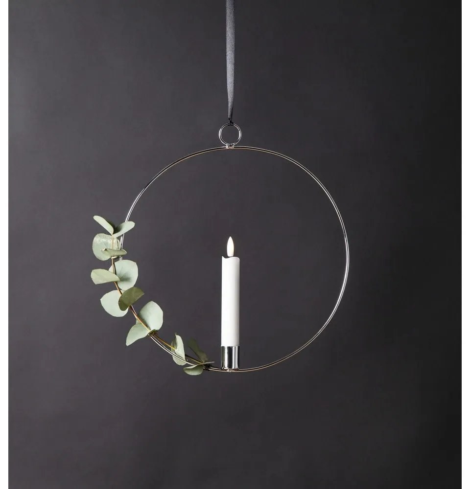 Ezüstszínű fénydekoráció Flamme Ring – Star Trading