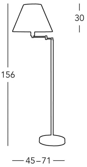 Kolarz 264.41.6 - Állólámpa HILTON 1xE27/60W/230V