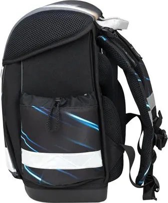 Iskolatáska, fémcsat, BELMIL Classy Midnight Turbo, versenyautó (BL40313AG80F)