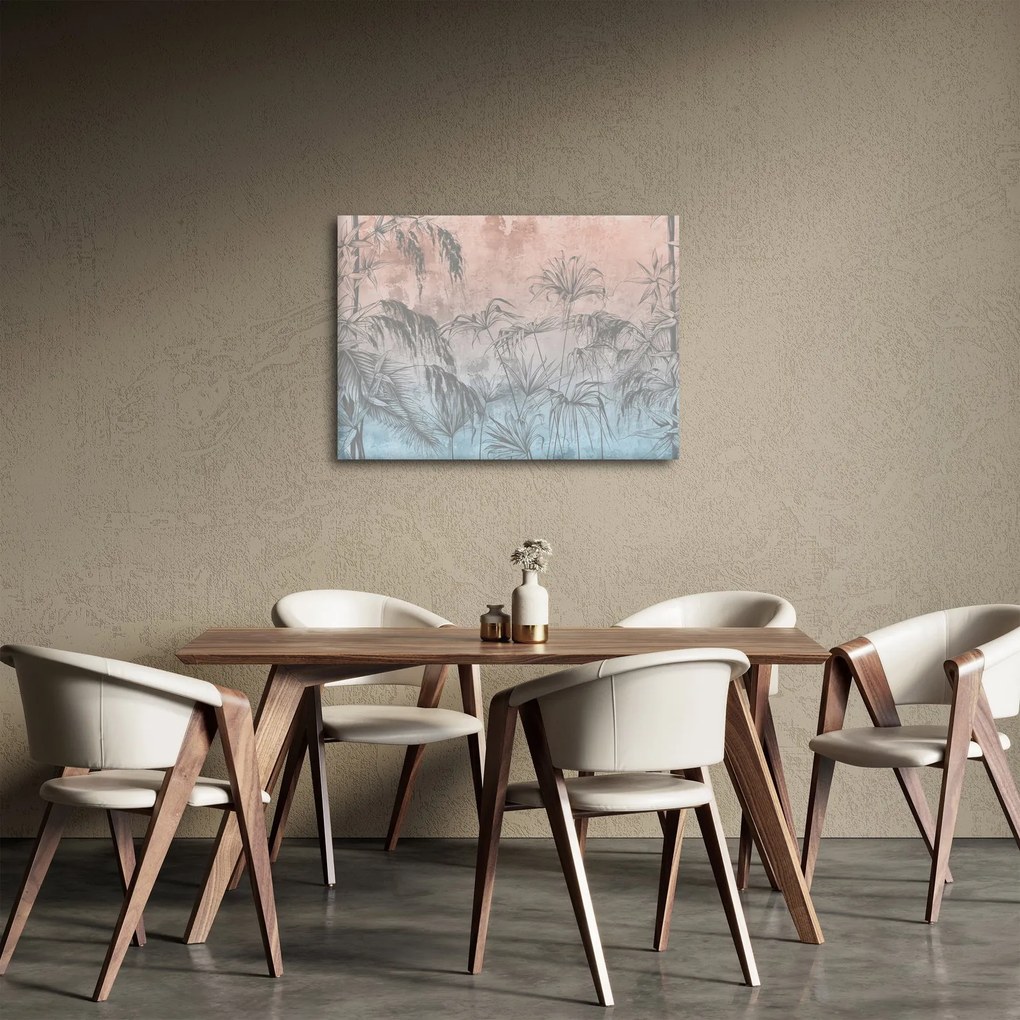 Kép - Trópusi növények a falon (70x50 cm)