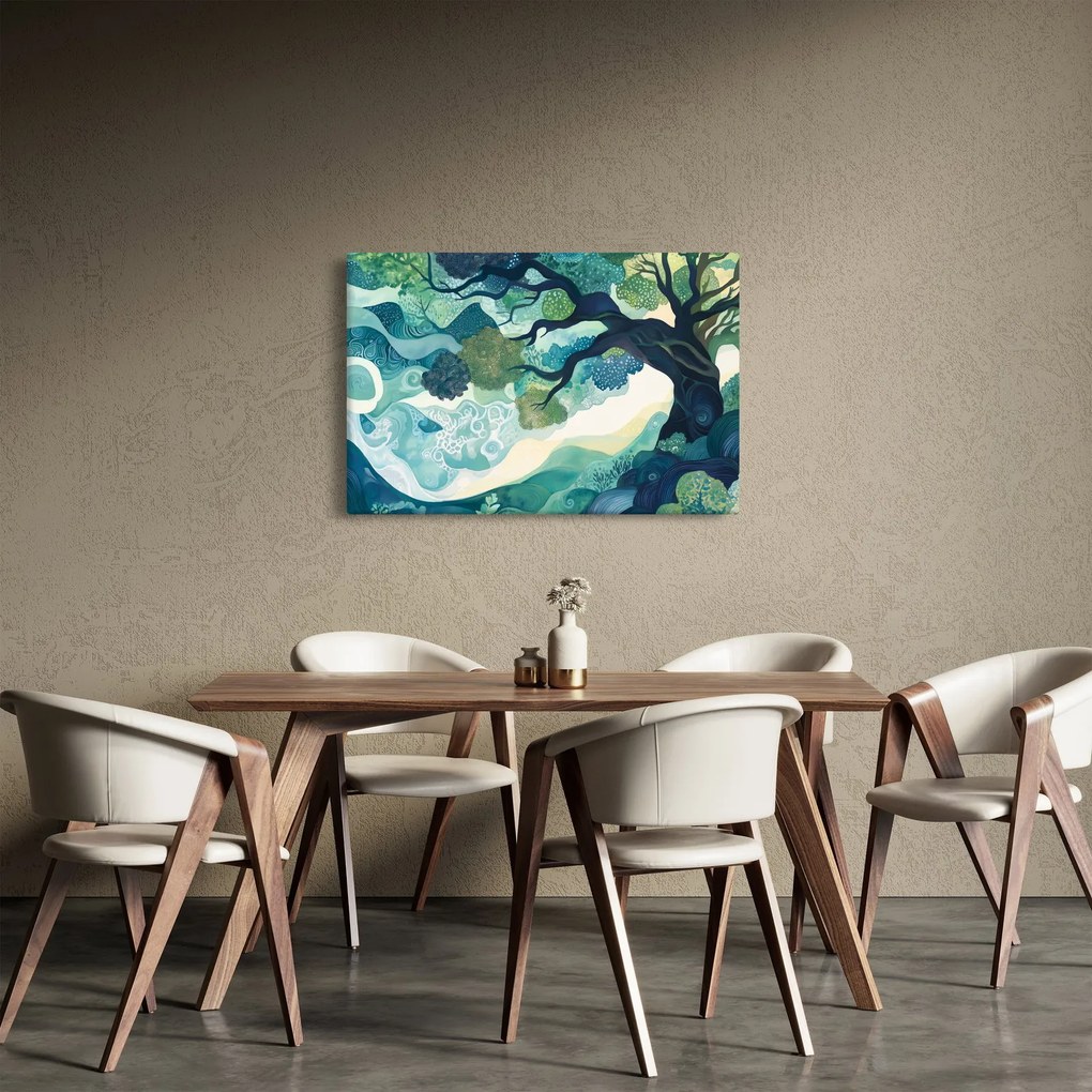 Kép – Az életfa zöld lombkoronája (90x60 cm)