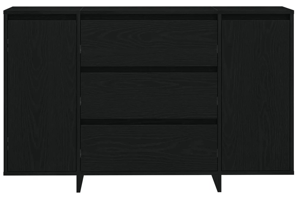 Fekete Tölgy Oldalszekrény 120x41x75 cm Műanyag Fa
