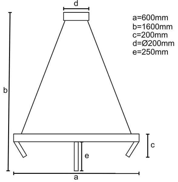 LED állítható fényerejű csillár kábellel LED/85W/230V 3000-6500K + DO