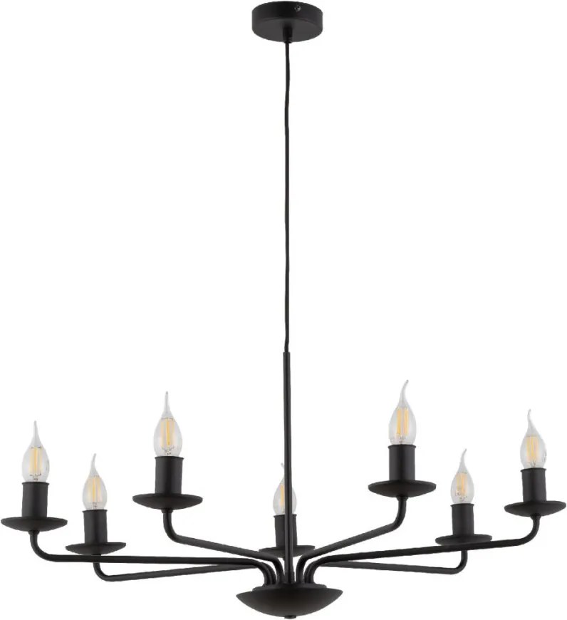 TK LIGHTING 4613 LIMAL Klasszikus Csillár Fekete E14 IP20