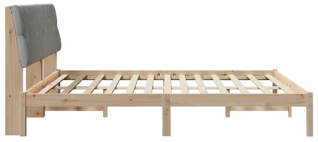 Ágykeret Kárpitozott Fejtámlával fejtámlával Barna 180 x 200 cm