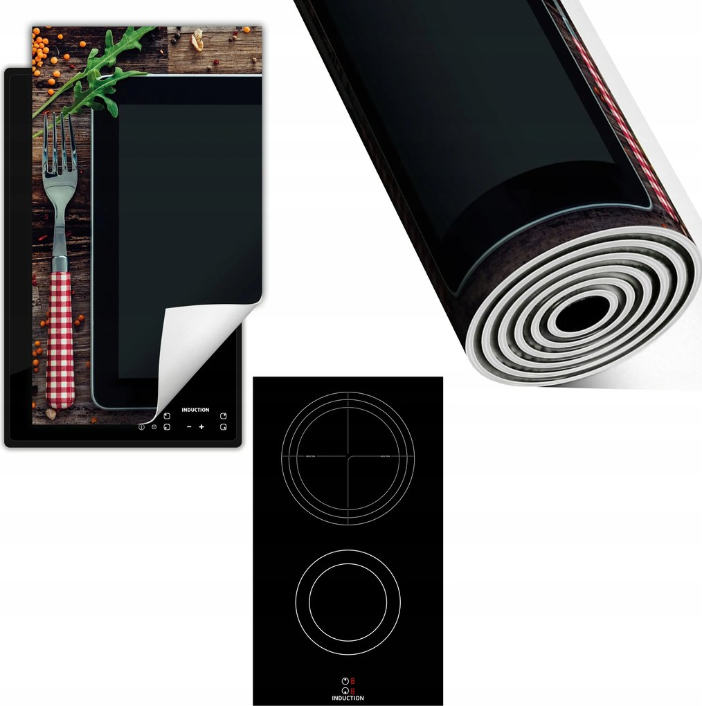 Indukciós Védőszőnyeg Konyhapult 30x52 Fa konyha