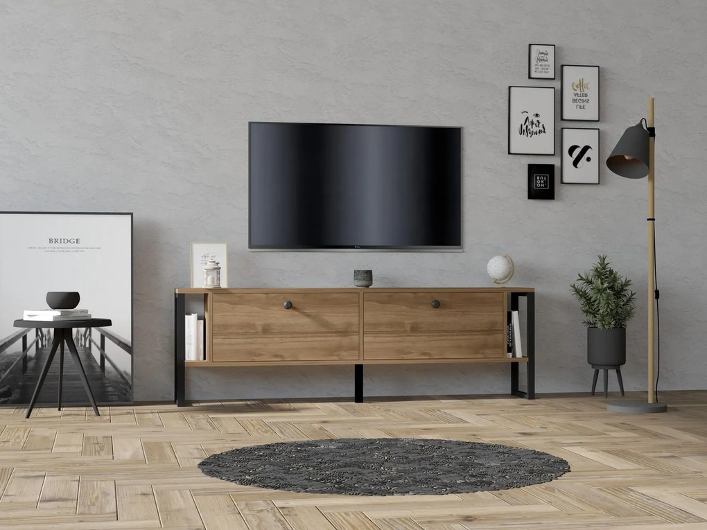 TV asztal/szekrény Satadu 2 (dió) . Akció -24%. 1095188