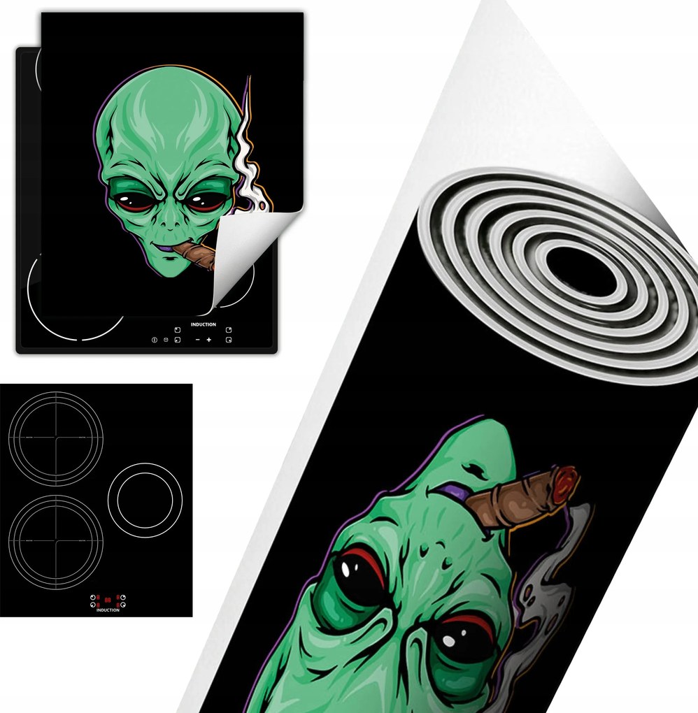 Tűzhelyvédő Szőnyeg Asztali Dekoráció 45x52 fekete Ufo