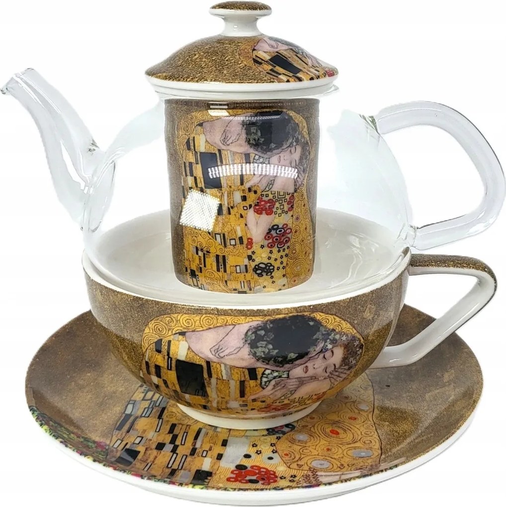 Teáskanna kancsó csésze Tea for one Gustav Klimt