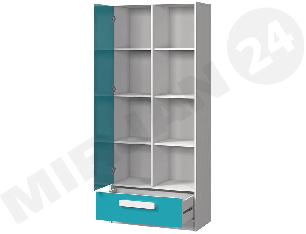 Regál Relova RL03 (fehér + fényes fehér + szürke) . 1104879