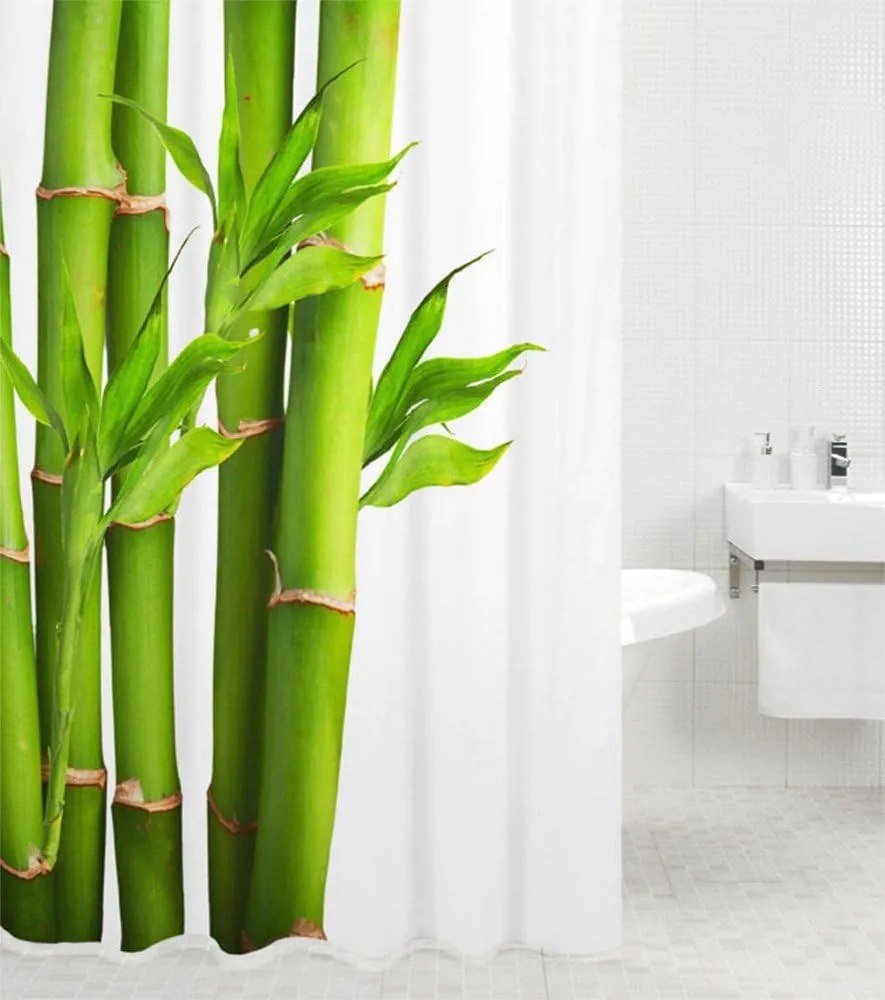 Zuhanyfüggöny - BAMBOO CANE - Impregnált textil - 180 x 200 cm